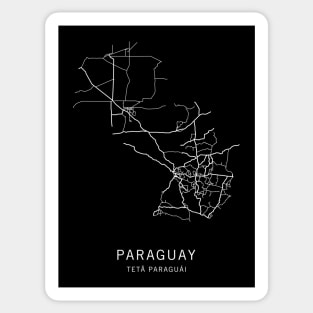 Paraguay Road Map Sticker